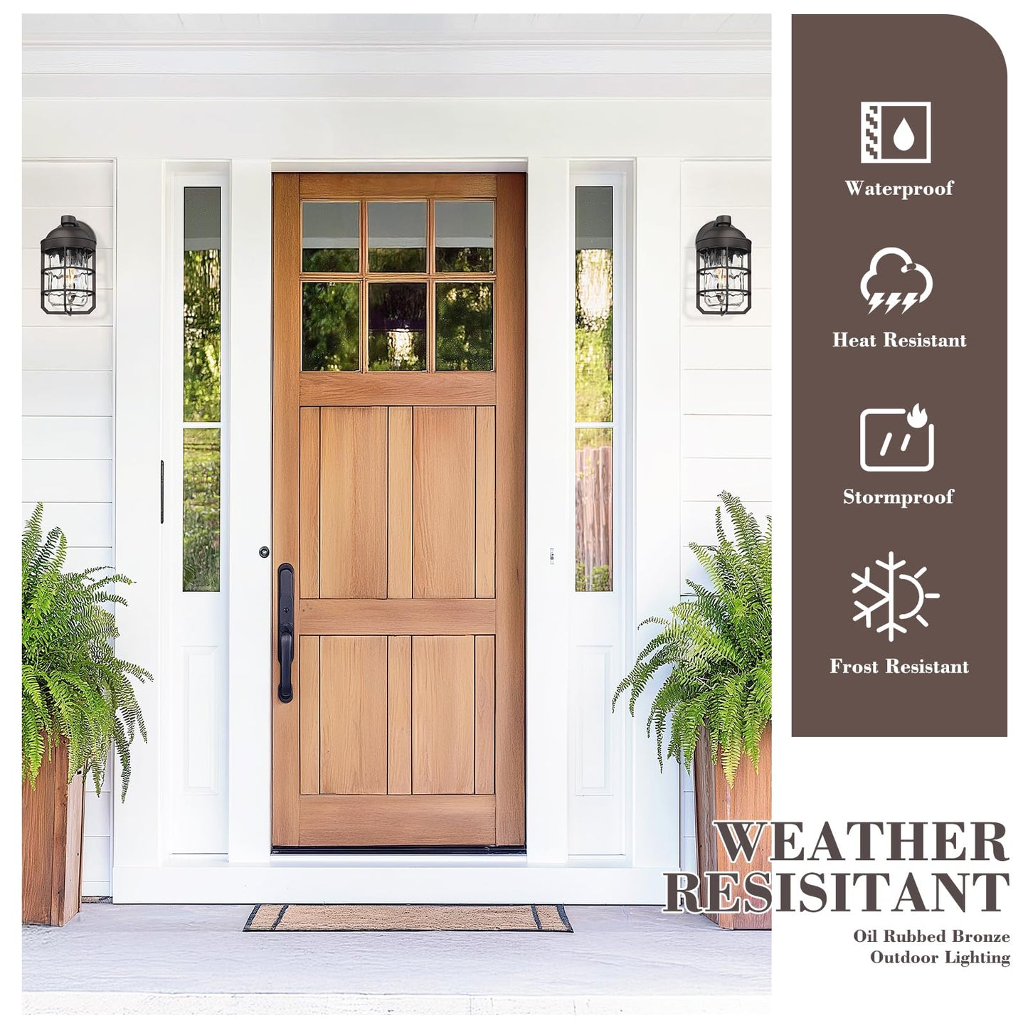 Emliviar Retro Wall Lamp - 1-Light Wall Mounted - Oil Rubbed Bronze with Water Ripple Glass - 11.3 Inch - Model GE255BL ORB-WG