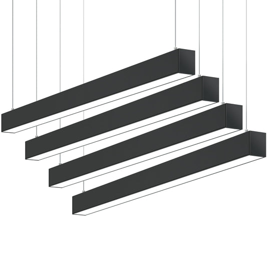 Barrina 4FT LED Linear Light, 30/36/45W, Color Changeable 2700K/4000K/5000K, Black, 4 Packs, Model