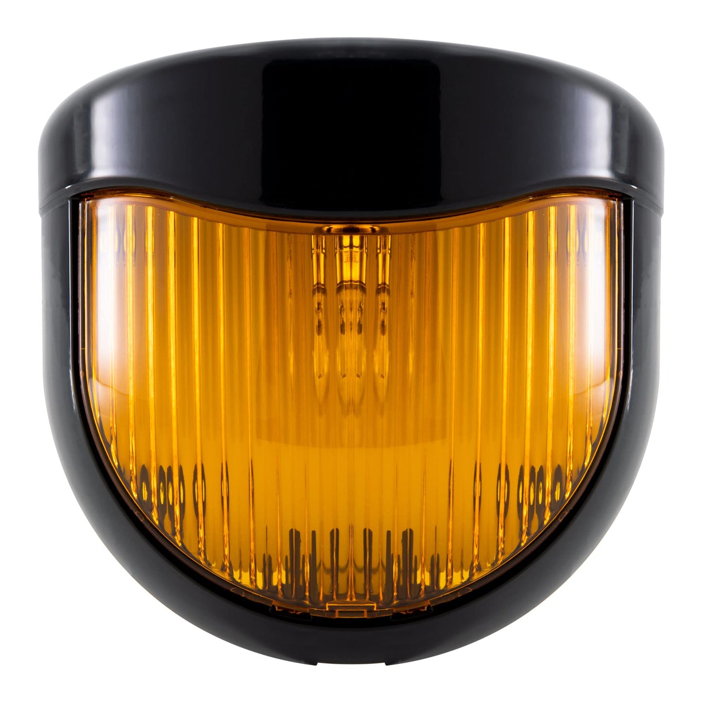 RecPro RV 12V Porch Light Fixture with Amber Lens, Black, Single, Model RP-1661 for Motorhomes, Campers, Trailers, 5th Wheels