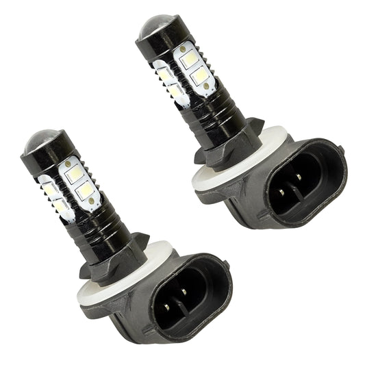 Caltric LED Headlight Bulbs for Polaris RZR S 800 (2009-2010) / RZR 800 EFI (2008-2010) - Tungsten