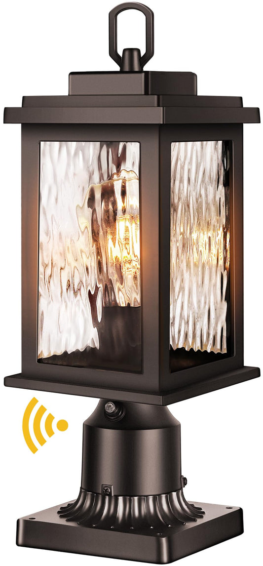 VIANIS Outdoor Post Light Lantern, Hardwired 120V, Waterproof Aluminum, Oil Rubbed Bronze, Model V82011BR, Standard Size